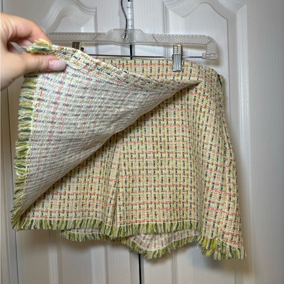 Zara - Party Pastel Feminine Festival Chic Multicolor Tweed Skort in Size S - Picture 6 of 10